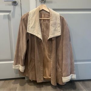 100% Leather Vintage Jordache Brown Coat